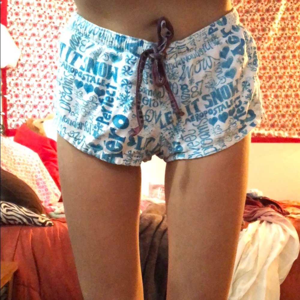 aeropostale winter themed sleep shorts